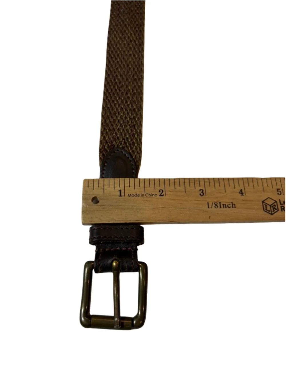 Banana Republic Made in USA Canvas Leather Belt 30 Utility Workwear
